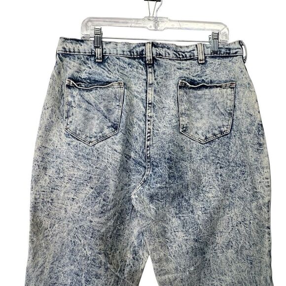 Vintage 1980s Expressions 14/16 Blue Acid Stone Wash High Rise Mom Jeans USA - Picture 11 of 16